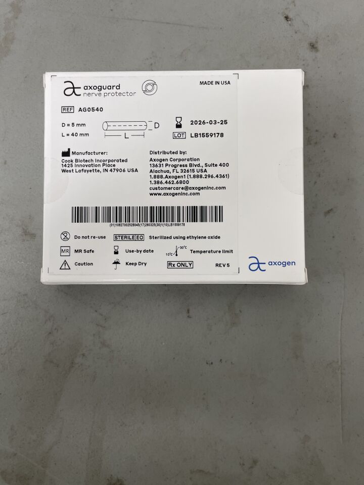 AG0540 - AXOGEN - AxoGuard Nerve Protector 5mm x 40mm, (BX/1)