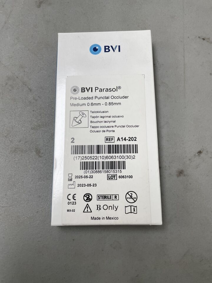 A14-202 - BVI - Parasol Pre-Loaded Punctal Occluder, Size - L, 0.9mm+, (BX/2)
