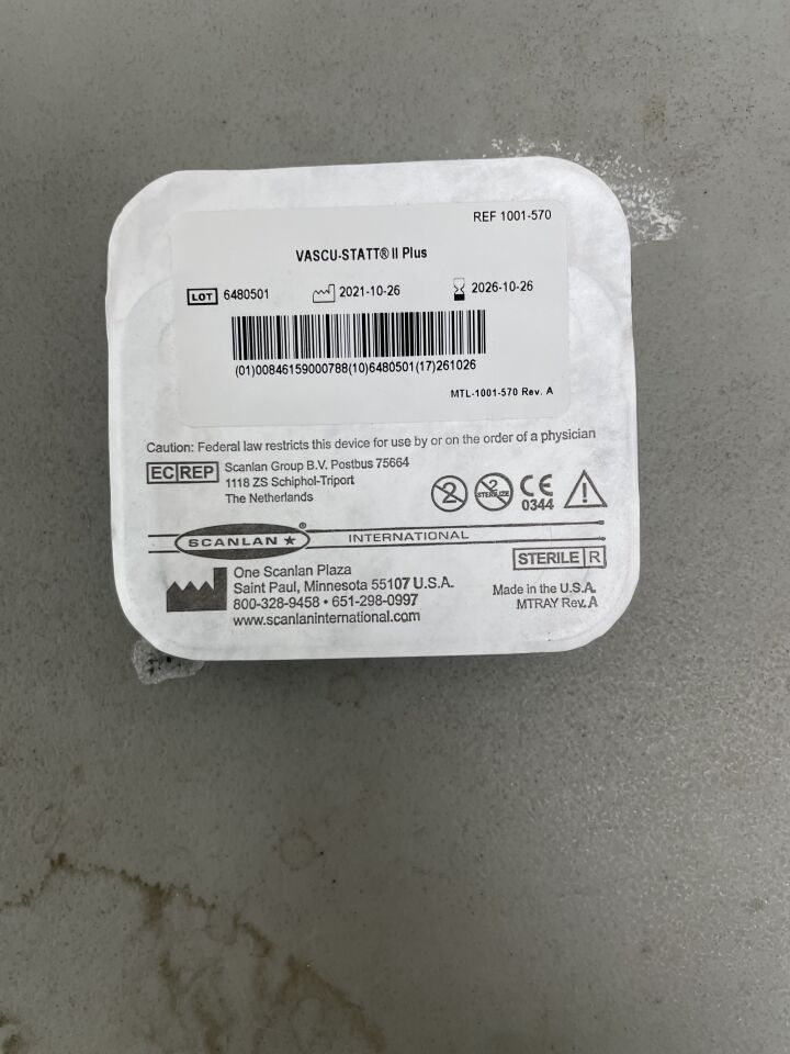 1001-570 - SCANLAN - VASCU-STATT II Plus, (EA)