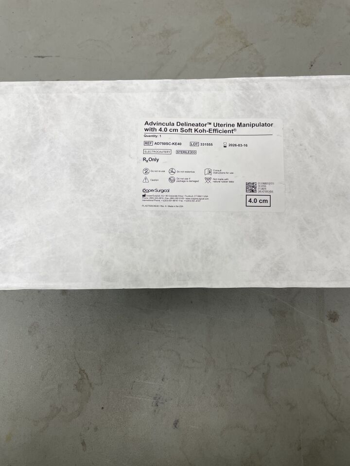 AD750SC-KE40 - COOPER SURGICAL - Advincula Delineator Uterine Manipulator 4.0cm Flexible Soft Cup Koh-Efficient, (EA)