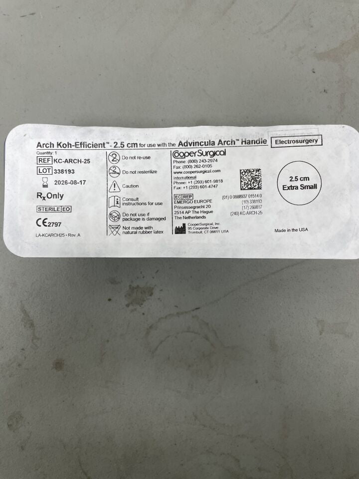 KC-ARCH-25 - COOPER SURGICAL - Arch Koh-Efficient for Electrosurgery, 2.5cm, (EA)