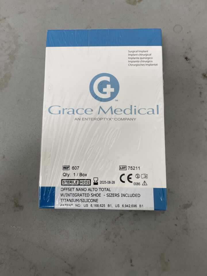 607 - GRACE MEDICAL - Offset Nano Alto Total with Integrated Shoe (Sizers Included), (BX/1)