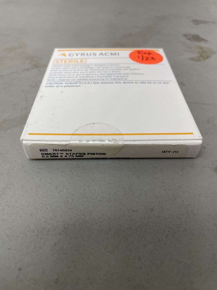 70145924 - GYRUS - smart stapes piston 0.5 mm x 4.75 mm nitinol fluoroplastic, (BX/1)