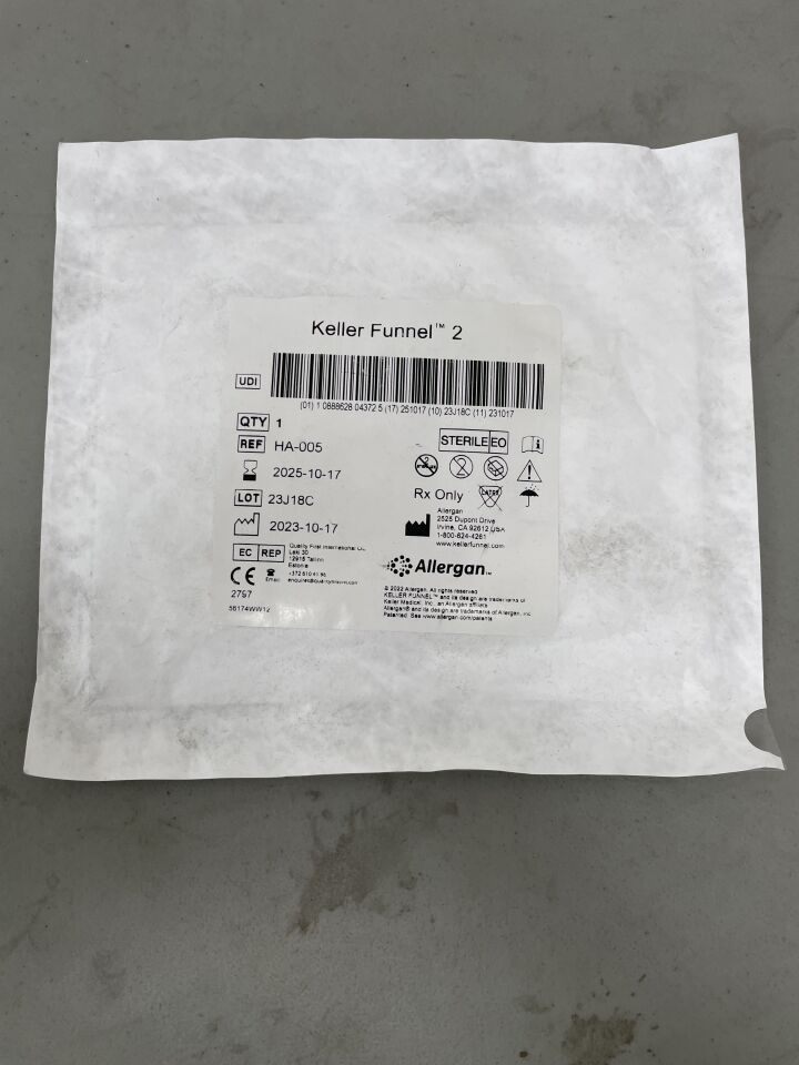 HA-005 - ALLERGAN - Keller Funnel 2 Silicone Breast Implant Insertion Device, (EA)