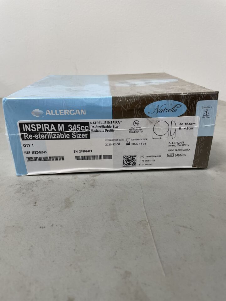 MSZ-M345 - ALLERGAN - Natrelle INSPIRA Resterilizable Sizer, Moderate Profile, 345cc, (BX/1)