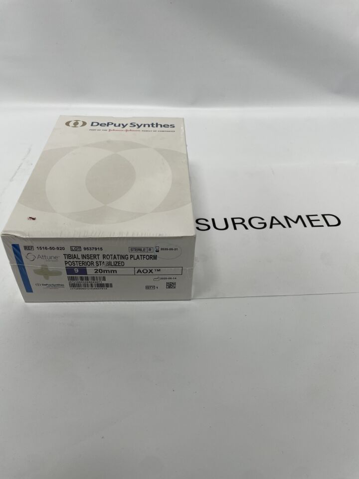 1516-50-920 - DEPUY - ATTUNE KNEE SYSTEM TIBIAL INSERT ROTATING PLATFORM POSTERIOR STABILIZED SIZE 9 20mm AOX, (BX/1)
