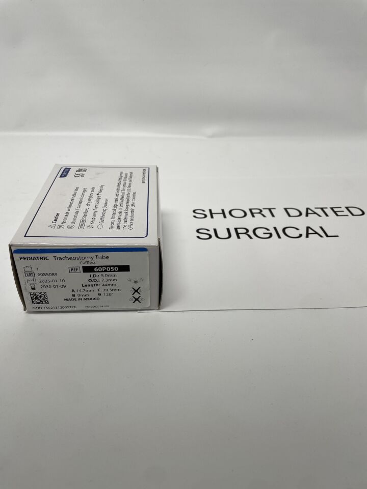 60P050 - SMITHS MEDICAL - Bivona Uncuffed Pediatric Tracheostomy Tube ("V" Neck Flange) 5.0mm, (BX/1)