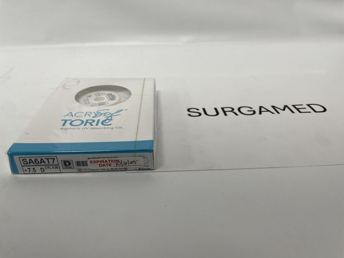 SA6AT7.075 - ALCON - AcrySof Aspheric UV Absorbing Toric Posterior Chamber IOL, 7.5D, (BX/1)