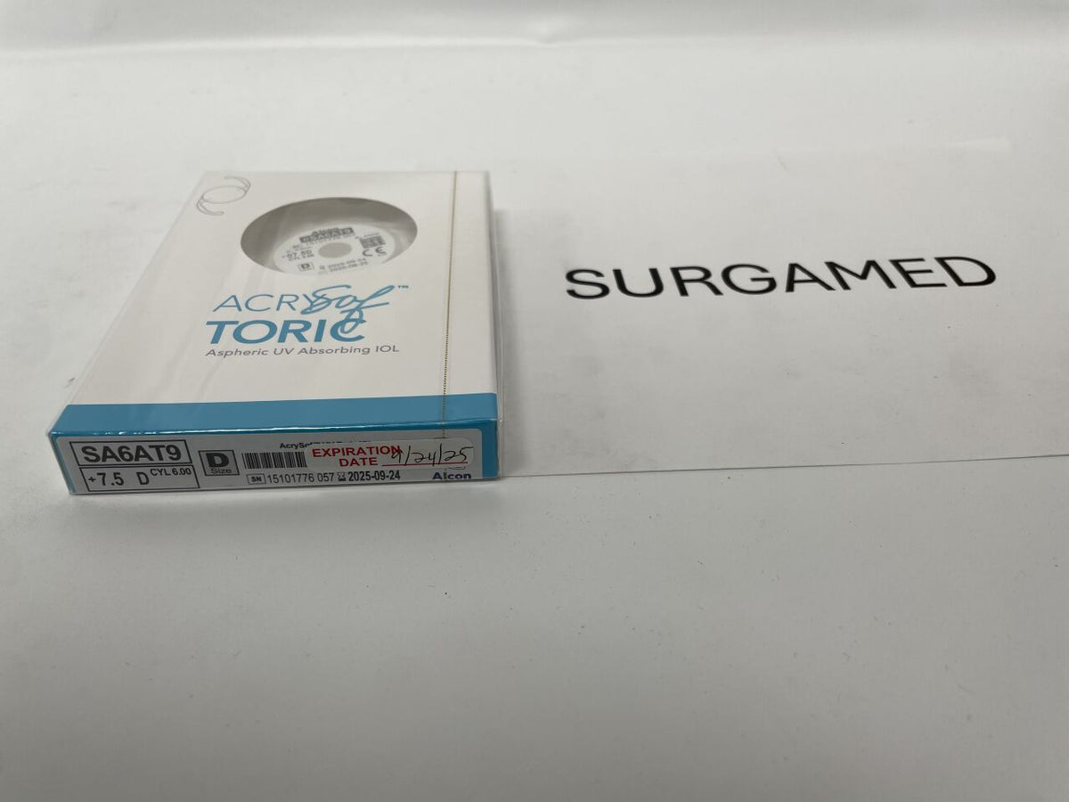 SA6AT9.075 - ALCON - AcrySof Aspheric UV Absorbing Toric Posterior Chamber IOL, 7.5D, (BX/1)