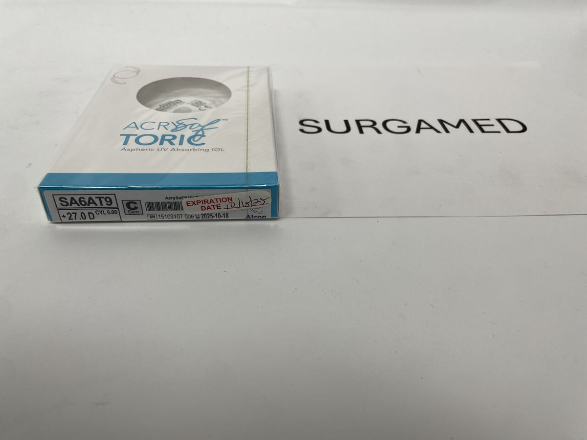 SA6AT9.270 - ALCON - AcrySof Aspheric UV Absorbing Toric Posterior Chamber IOL, 27.0D, (BX/1)
