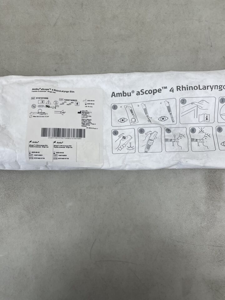 510101000 - AMBU - aScope 4 RhinoLaryngo Slim Flexible Video Rhinolaryngoscope Single Use 3.0mm, (EA)
