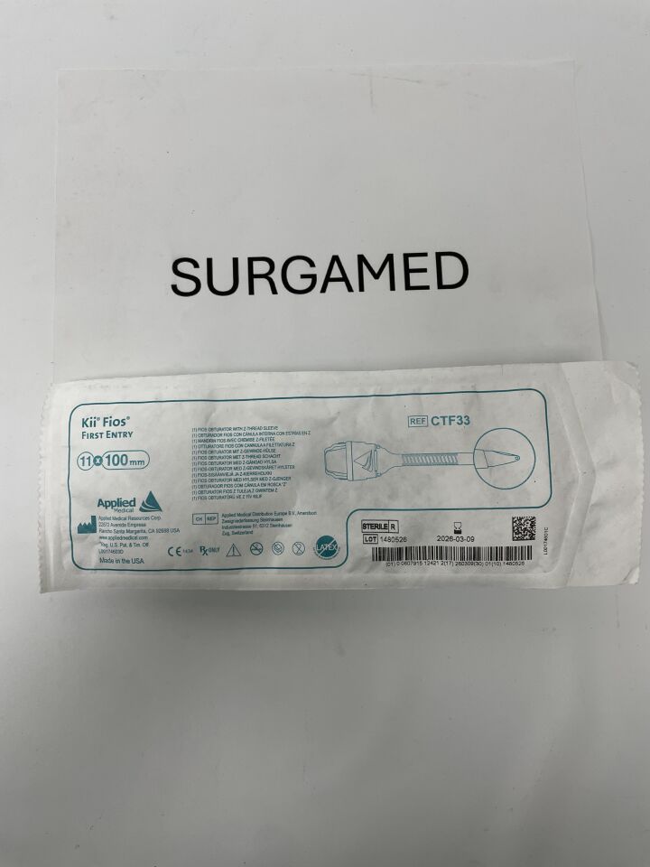 CTF33 - APPLIED MEDICAL RESOURCES - Kii Fios Z-Thread First Entry Access System, 11 x 100 mm, (EA)