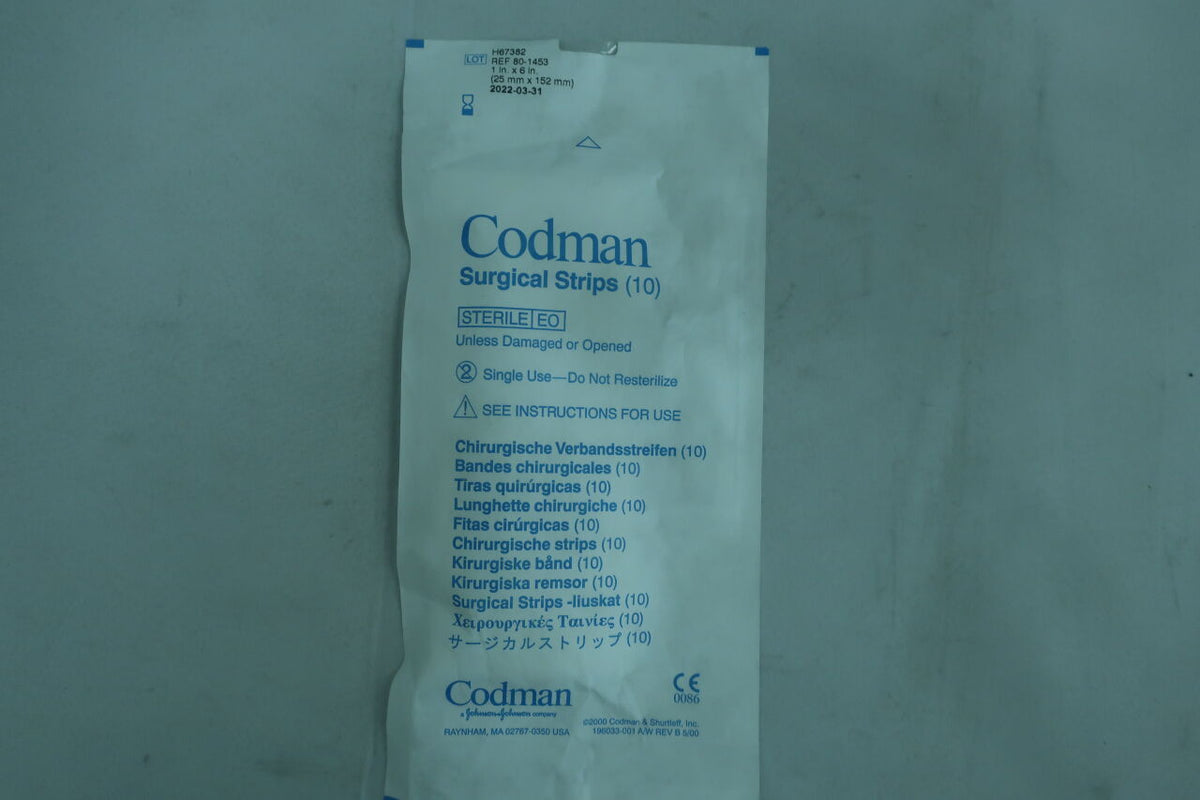 80-1453 - CODMAN - Surgical Strips 1inch x 6inch, (EA)