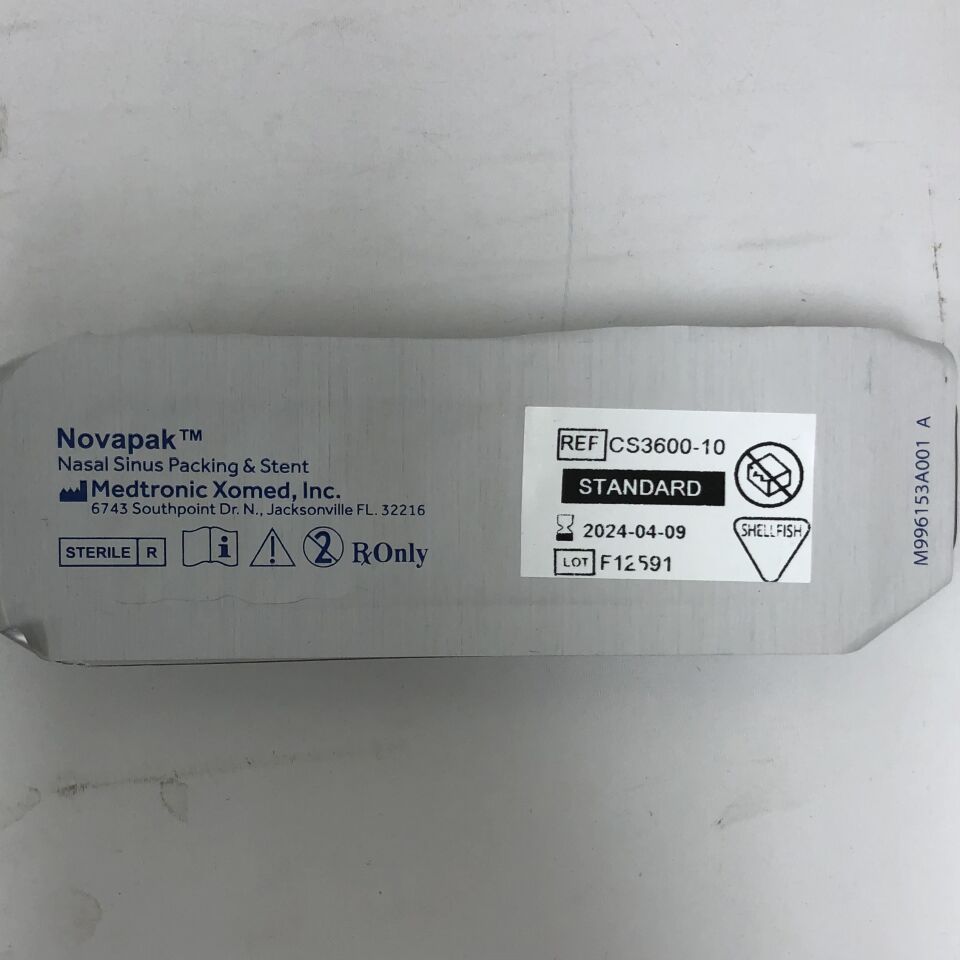 CS3600-10 - MEDTRONIC - Novapak Nasal Sinus Packing & Stent, Standard, (EA)