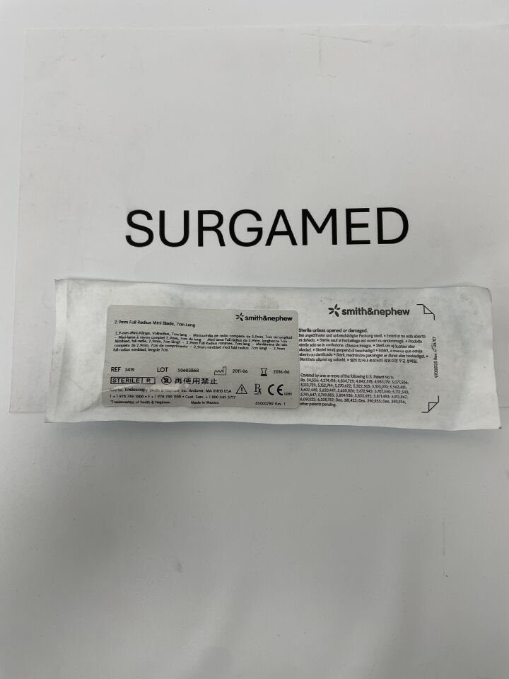 3419 - SMITH & NEPHEW - DYONICS Full Radius Blade, 2.9mm, (EA)