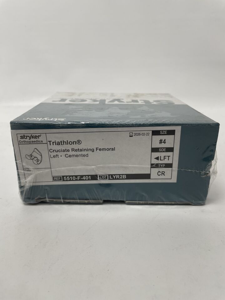 5510-F-401 - STRYKER - Triathlon Cruciate Retaining Femoral, Left, Size -4, (BX/1)