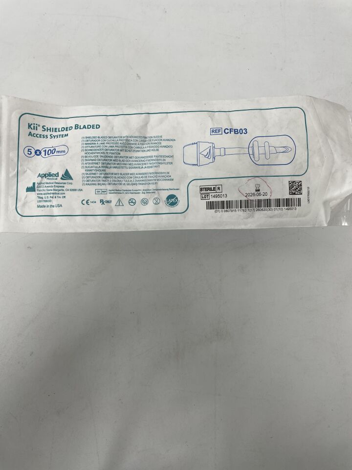 CFB03 - APPLIED MEDICAL RESOURCES - Kii Advanced Fixation Shielded Bladed Access System, 5 x 100 mm, (EA)