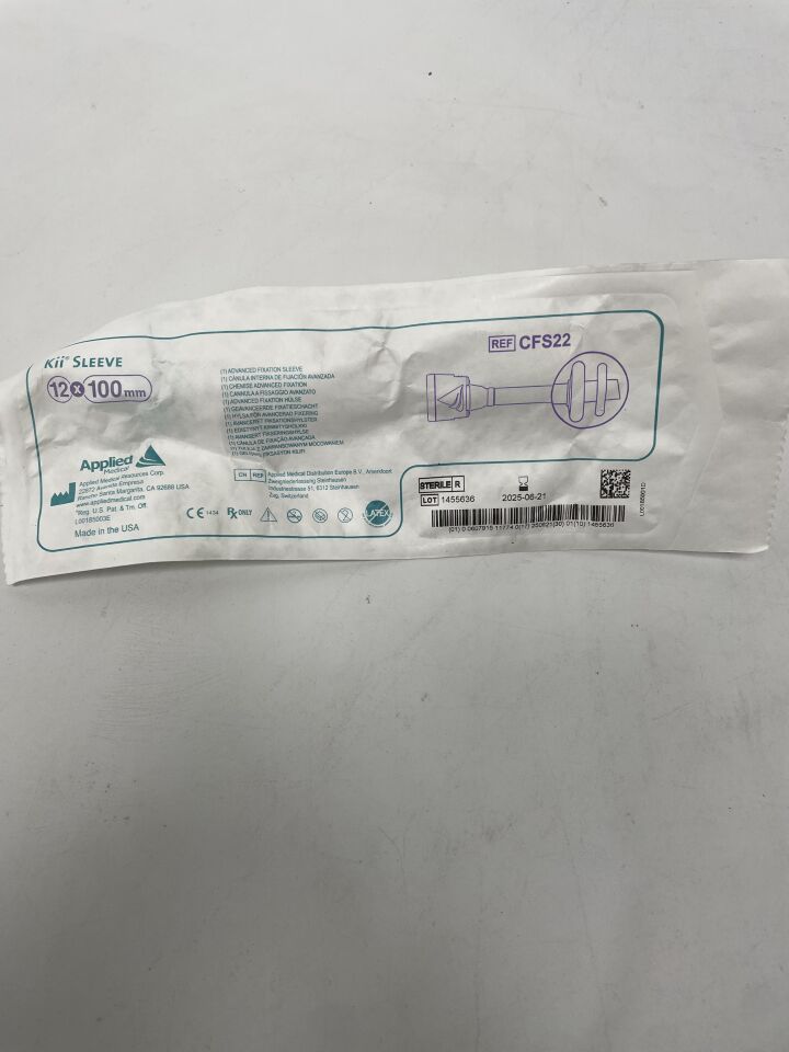 CFS22 - APPLIED MEDICAL RESOURCES - Kii Advanced Fixation Sleeve, 12 x 100 mm, (EA)