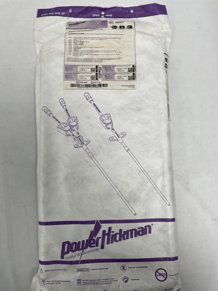 805810 - BARD - PowerHickman CV Catheter, Single Lumen, Intermediate: 8F x 47cm, (EA)