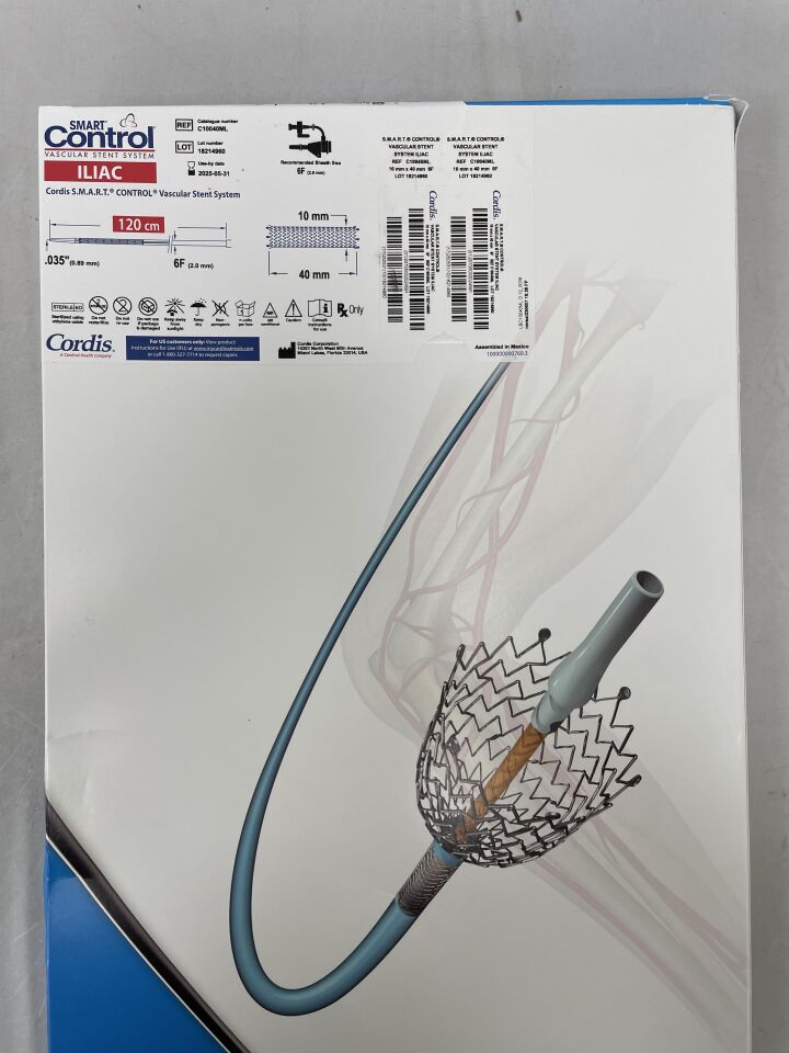 C10040ML - CORDIS - S.M.A.R.T. Control Vascular Stent System - ILIAC - 10mm x 40mm x 120cm, (BX/1)