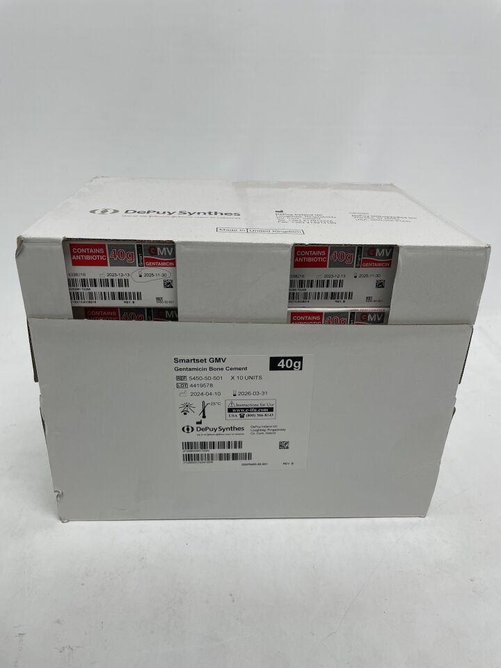 3122-040 - DEPUY - Smartset MV Medium Viscosity Bone Cement, 40 g, (BX/10)
