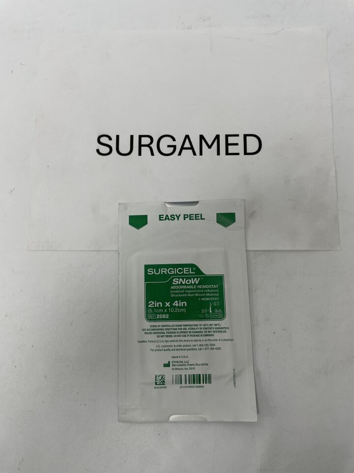 2082 - ETHICON - Surgicel Snow Absorbable Hemostat 2in x 4in, (EA)