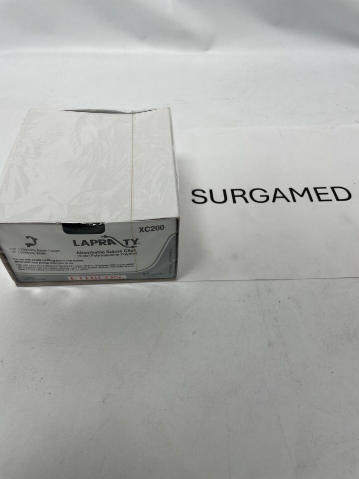 XC200 - ETHICON - LAPRA-TY Absorbable Polydioxanone Suture Clip, 0.118 in. to 0.12 in. Size, (BX/6)