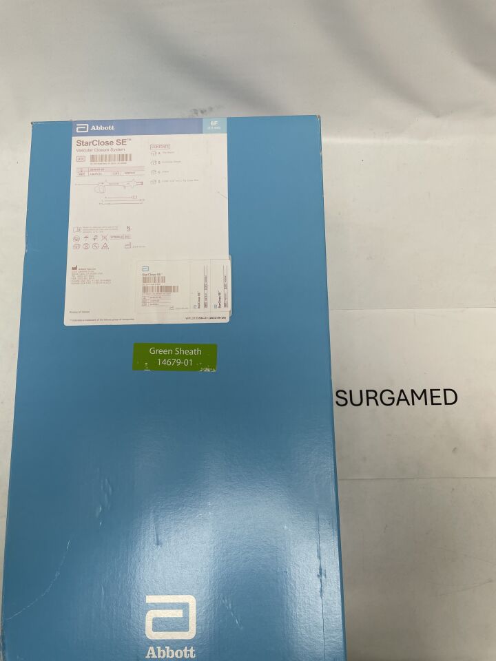 14679-01 - ABBOTT - StarClose SE Vascular Closure System, Green Sheath, (BX/10)