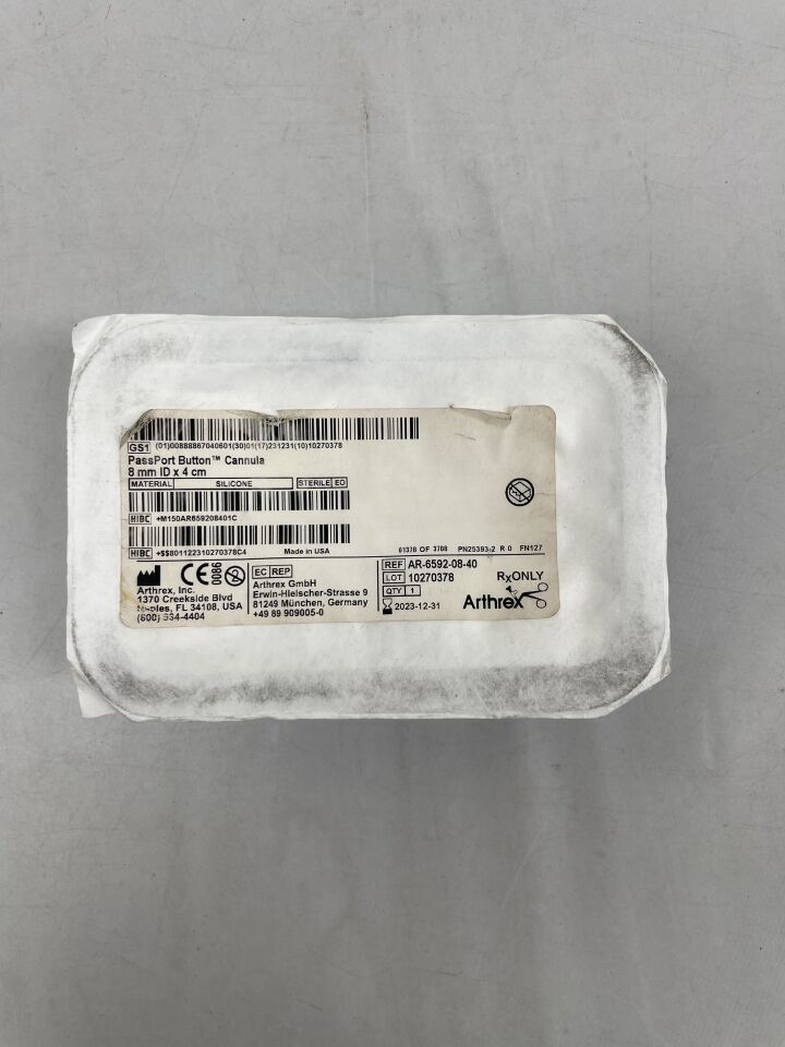 AR-6592-08-40 - ARTHREX - PassPort Button Cannula, 8 mm ID 4 cm Length, (EA)