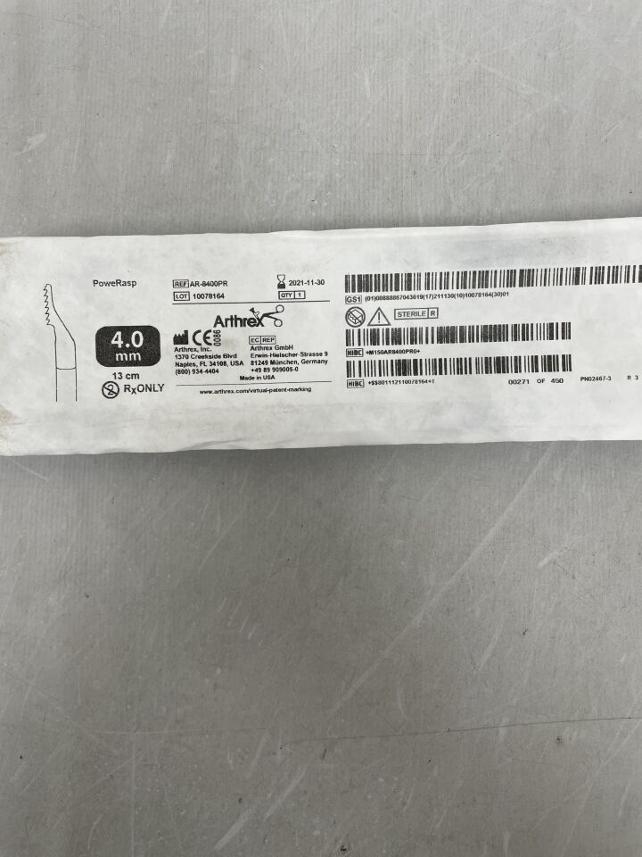 AR-8400PR - ARTHREX - 4.0mm PoweRasp Attachment, ()