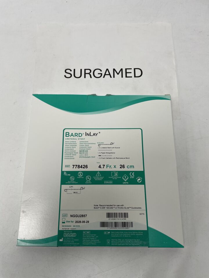 778426 - BARD - InLay Ureteral Stent 4.7Fr x 26cm, (BX/1)