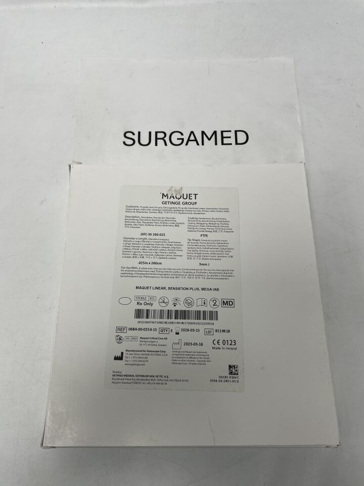 0684-00-0254-15 - MAQUET - DataScope Linear Sensation Plus, Mega IAB, .025in x 260cm, (BX/5)