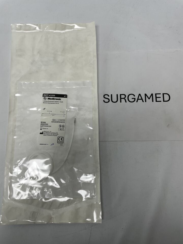 43209 - MEDTRONIC - Cardiac/Peritoneal Catheter, Small, Barium, 90cm, ()