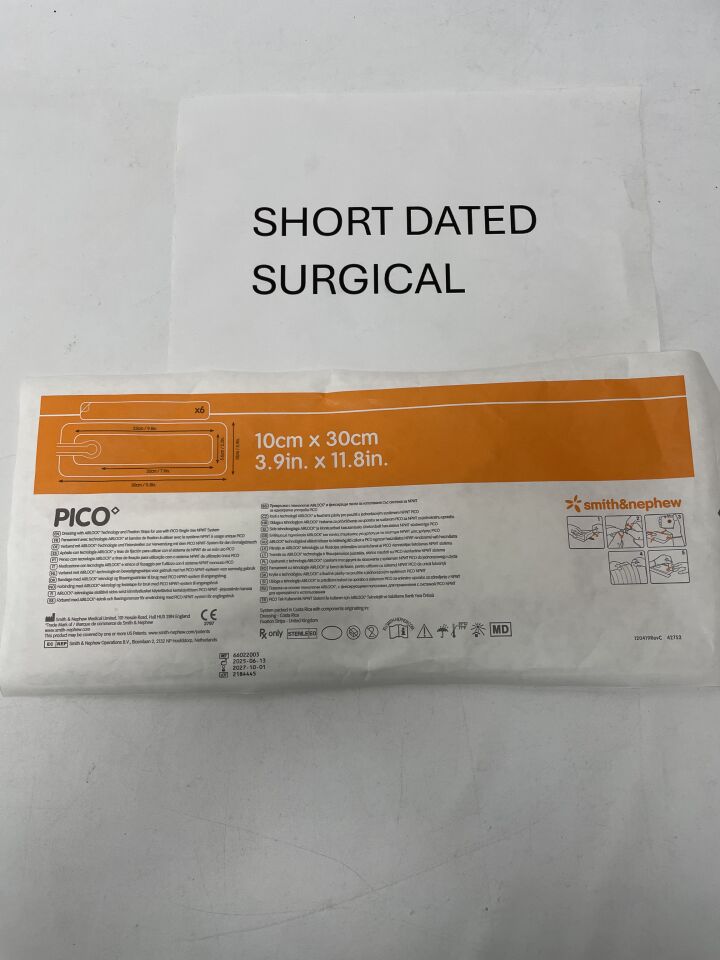 66022003-D - SMITH & NEPHEW - PICO 7 NPWT Dressing, 10cm x 30cm (Dressing Only) - Negative Pressure Wound Therapy, NPWT, (EA)