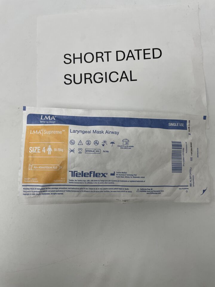 ALBF040SU - TELEFLEX - LMA Supreme Laryngeal Mask Airway, Size 4, (EA)