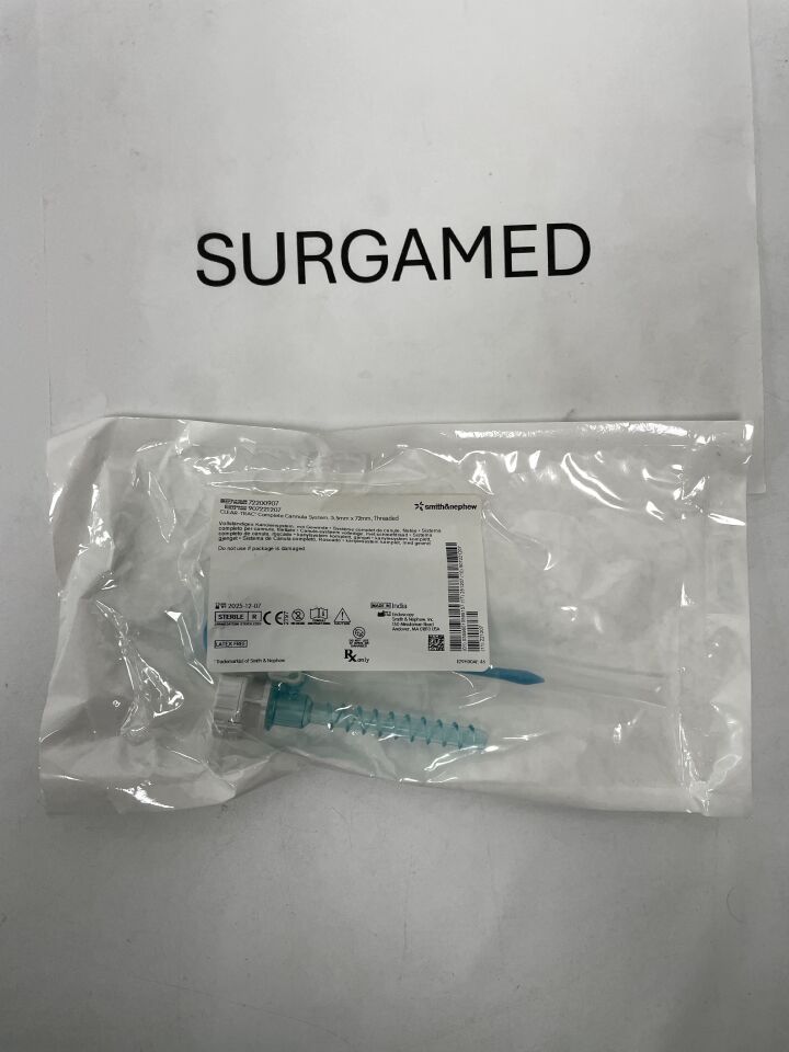 72200907 - SMITH & NEPHEW - Clear-Trac Polycarbonate Complete Cannula System, 5.5 X 72 mm, (EA)