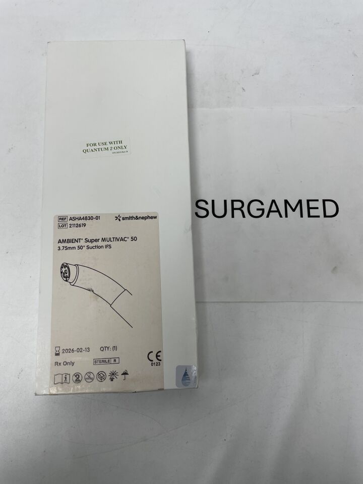 ASHA4830-01 - SMITH & NEPHEW - Ambient Super Multivac 50 Coblation Wand with IFS, 3.75 mm Shaft dia., (BX/1)
