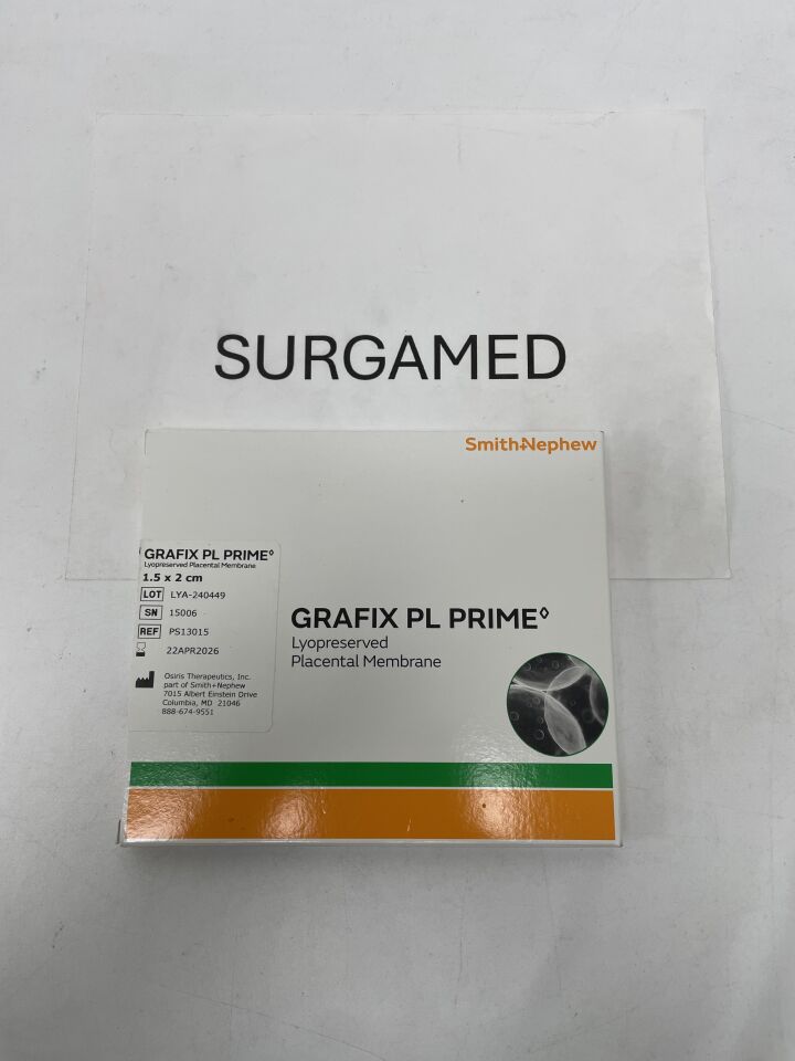 PS13015 - SMITH & NEPHEW - GRAFIX PL PRIME Lyopreserved Umbilical Tissue, 1.5 x 2cm, (BX/1)
