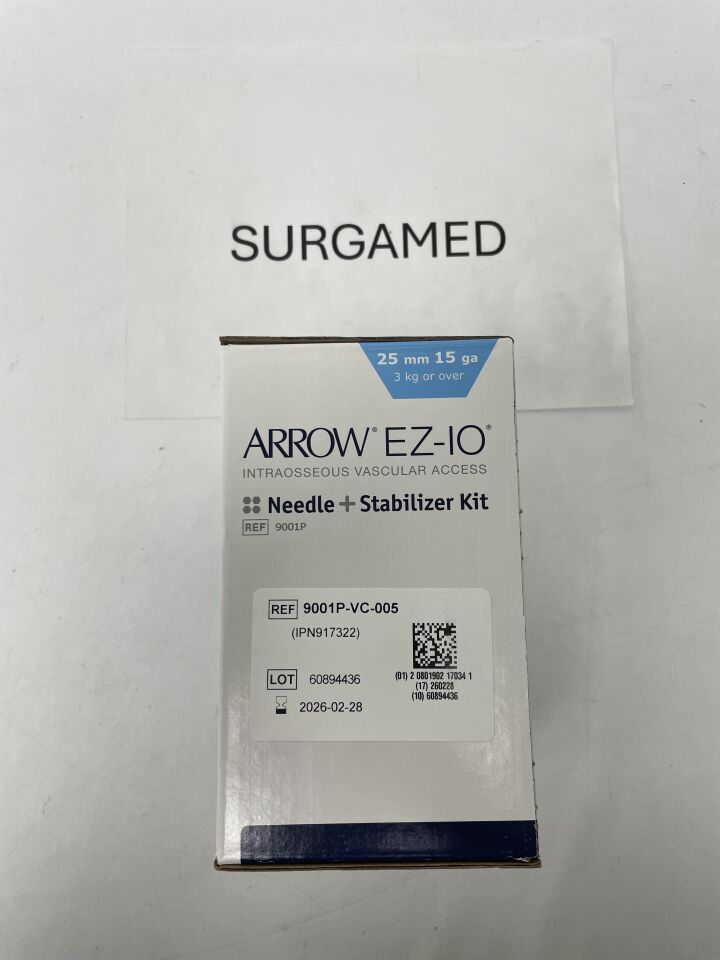 9001P-VC-005 - TELEFLEX - Arrow EZ-IO Needle + Stabilizer Kit 25mm x 15G, (BX/5)