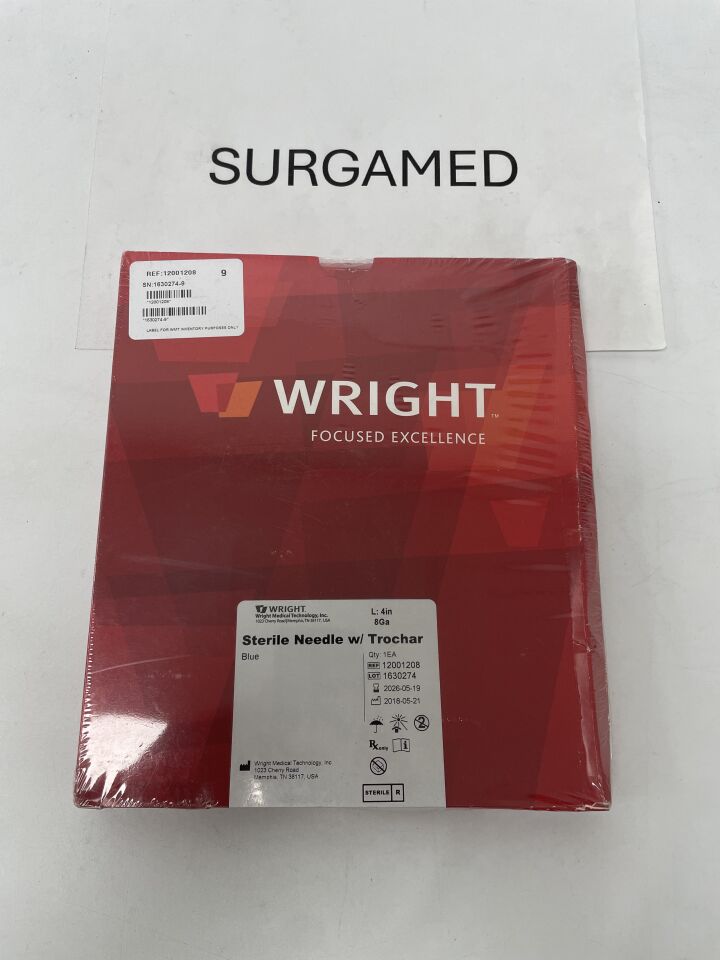 12001208 - WRIGHT MEDICAL - Pro-Dense Needle with Trocar, Blue, 8G, (BX/1)