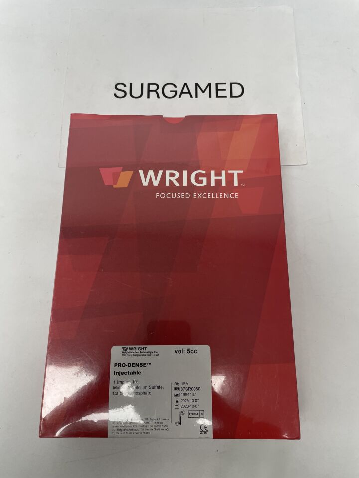 87SR0050 - WRIGHT MEDICAL - Pro-Dense Bone Graft Substitute Injectable Implant Kit, 5cc, (BX/1)
