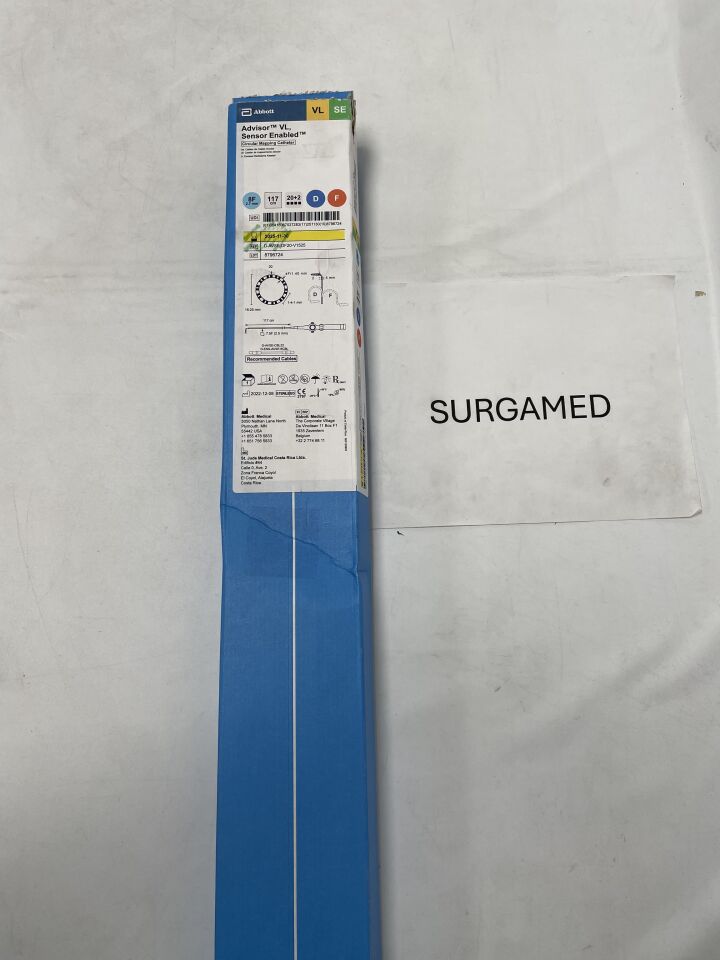 D-AVSE-DF20-V1525 - ABBOTT - Advisor VL Sensor Enabled Circular Mapping Catheter - 1-4-1mm - D-F Curve - 8Fr x 117cm, (BX/1)