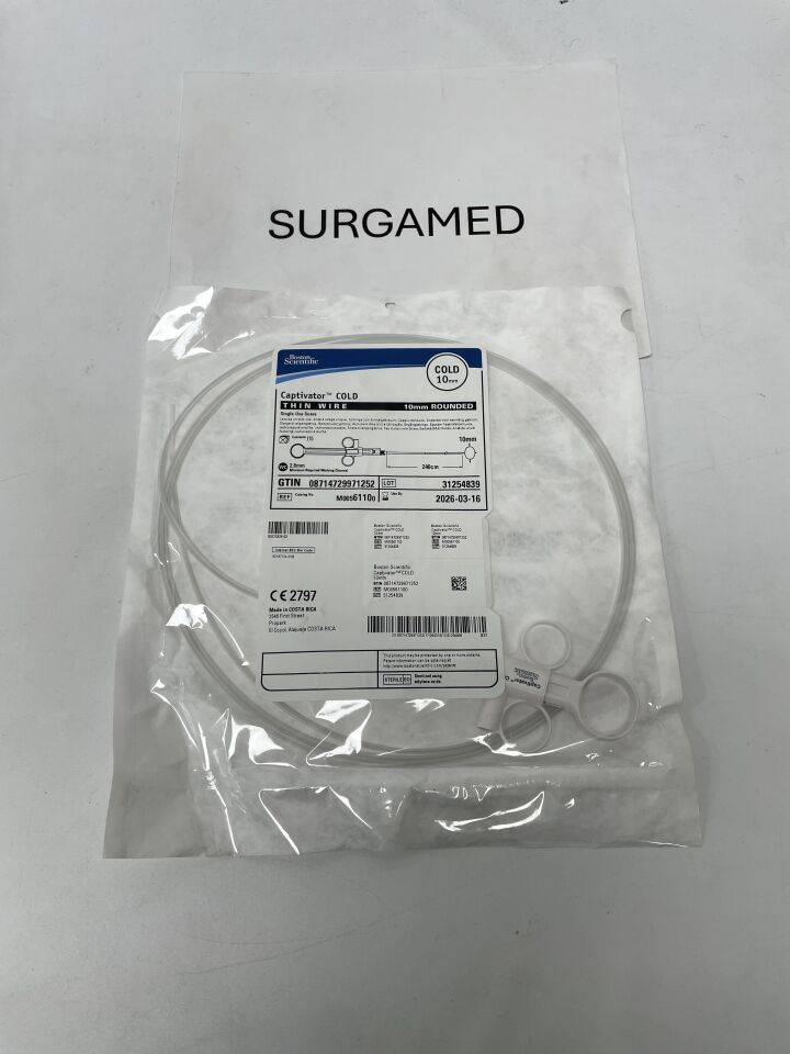 6110 - BOSTON SCIENTIFIC - Captivator Cold Single-Use Round Snare, 10 mm Loop Width x 240 cm Working Length, (EA)