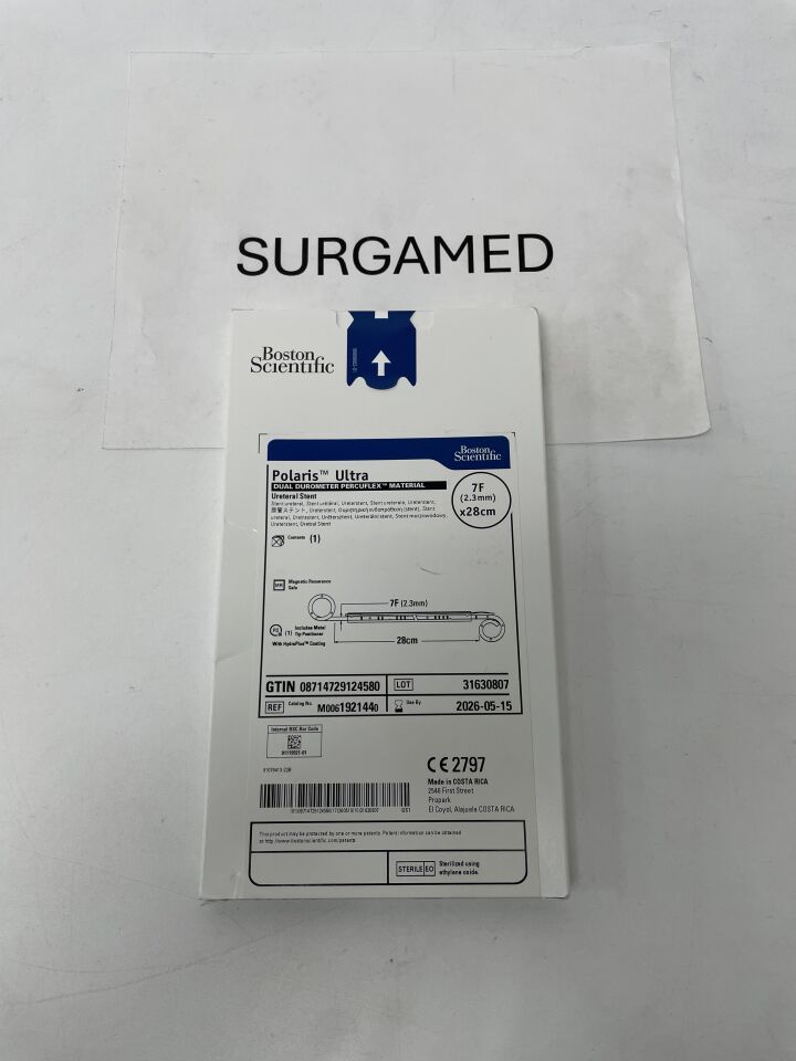 192144 - BOSTON SCIENTIFIC - Polaris Ultra Ureteral Stent - Dual Durometer Percuflex Material - 7Fr x 28cm, (BX/1)