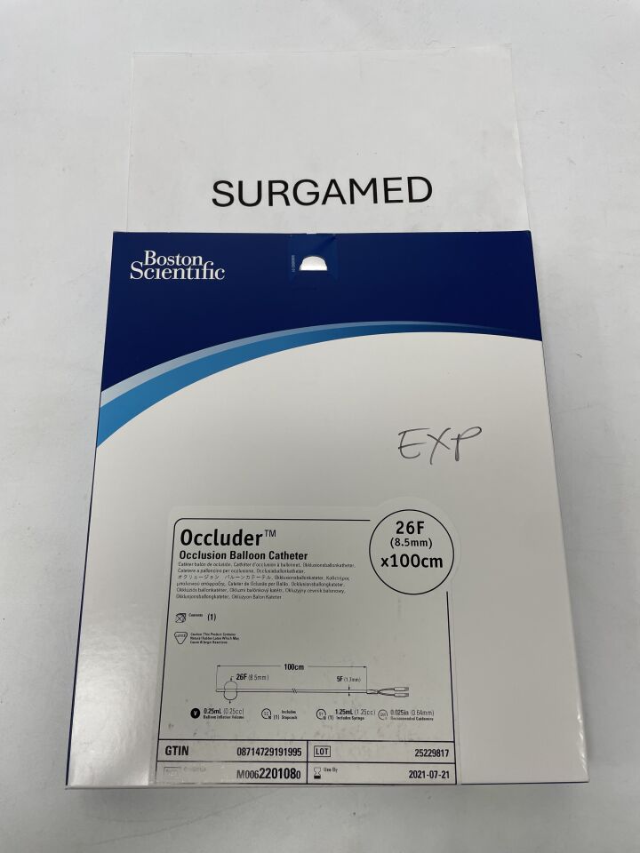220108 - BOSTON SCIENTIFIC - Occluder Occlusion Balloon Catheter - 26Fr x 100cm, (BX/1)