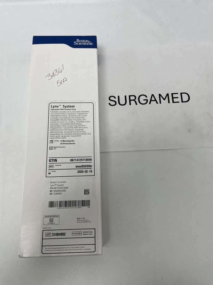 850300 - BOSTON SCIENTIFIC - Lynx System Suprapubic Mid-Urethral Sling, (BX/1)