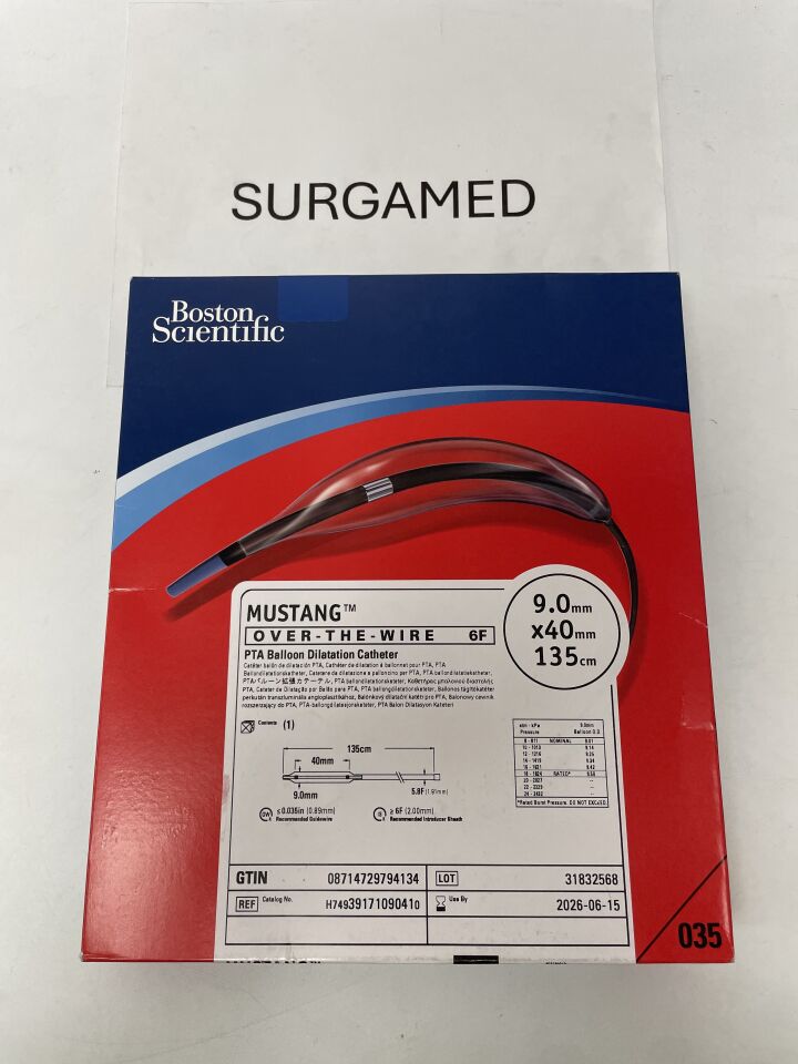 3917109041 - BOSTON SCIENTIFIC - Mustang OTW PTA Balloon Dilatation Catheter - 9.0mm x 40mm x 135cm, (BX/1)