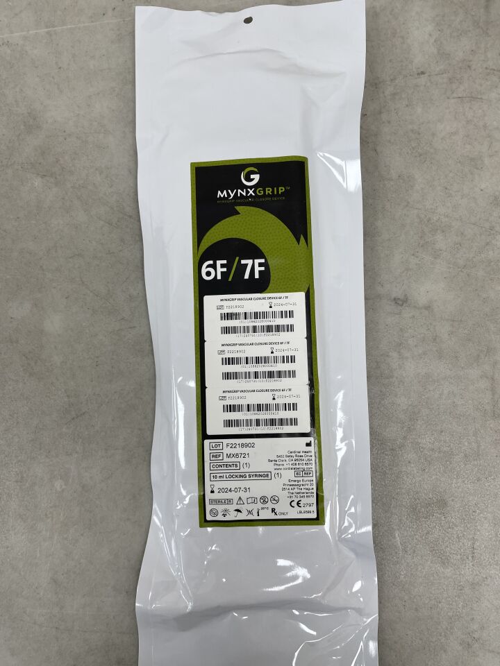 MX6721 - CARDINAL HEALTH - MynxGrip 6F/7F Vascular Closure Device, (EA)