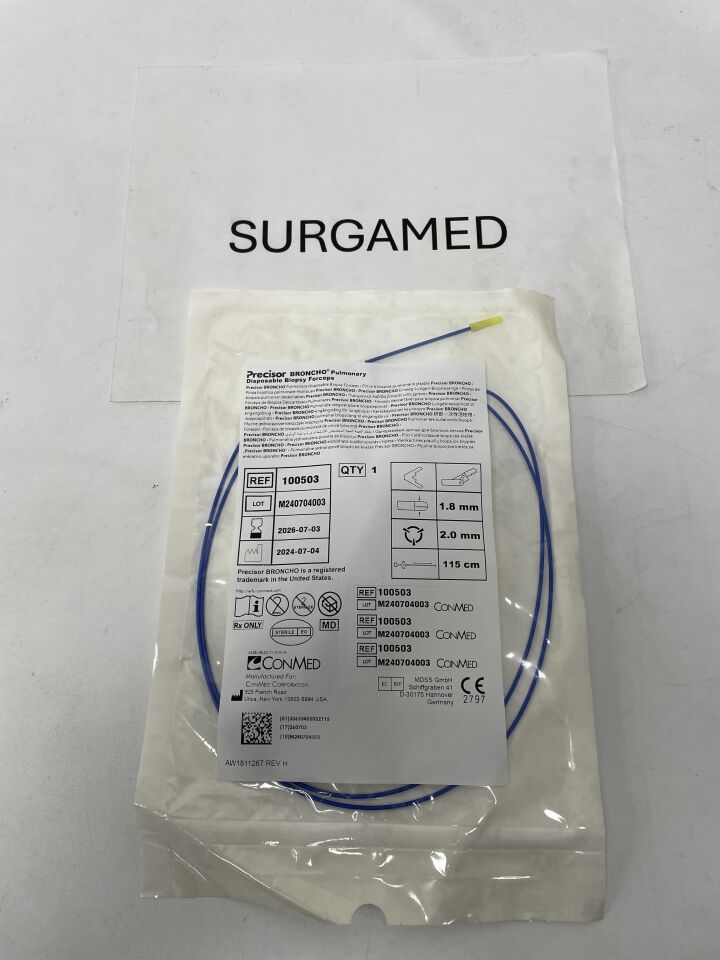 100503 - CONMED - Precisor Broncho Pulmonary Biopsy Forceps, Alligator Cup, Coated 1.8mm x 115cm, (EA)