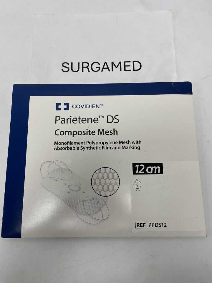 PPDS12 - COVIDIEN - Parietene DS Composite Mesh 12cm Round, (BX/1)